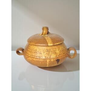 Handmade Studio Pottery Stoneware Canister With Lid 1979